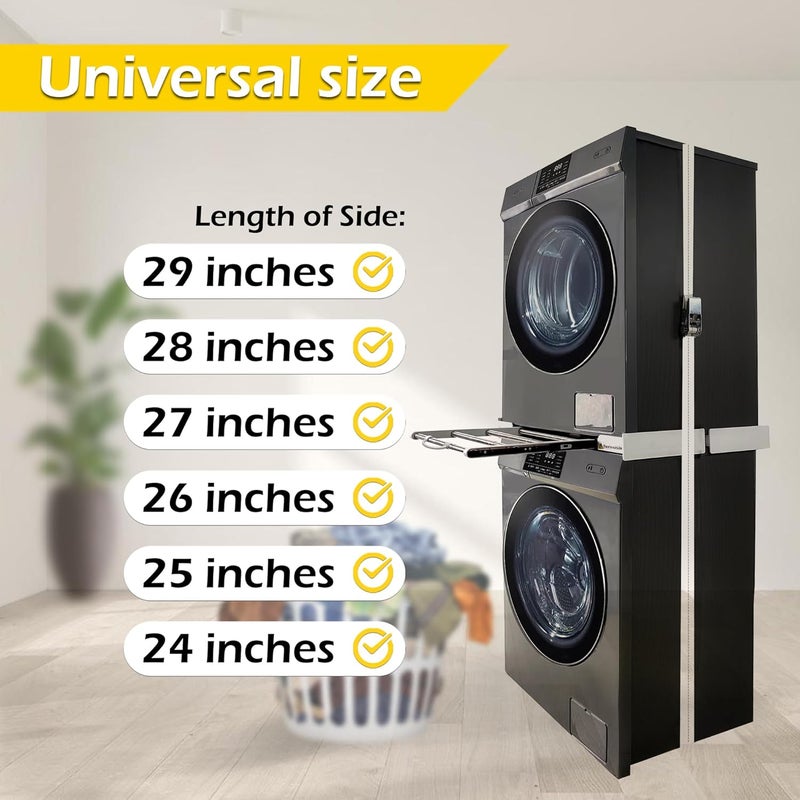 Maxworks Stacking Kit for Washer and Dryer, Universal Stacking Kit for Washing Machine and Dryer with Pull-Out Racks - Image 4